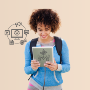 Child reflecting on technology use to support digital wellbeing