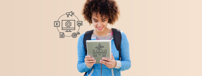 Child reflecting on technology use to support digital wellbeing