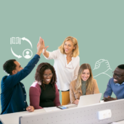 recognising-appreciating-facilitators-education.jpg A facilitator and students smiling, representing appreciation and supportive learning at School Beyond Limitations